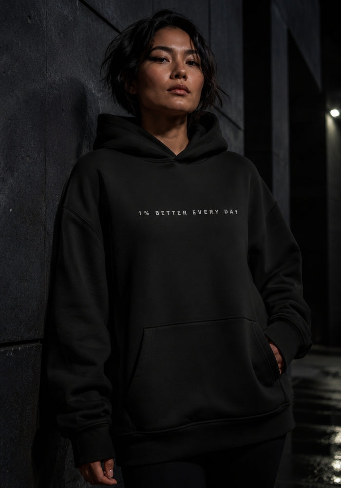 1% Better Every Day - Women's Oversized Heavyweight Hoodie