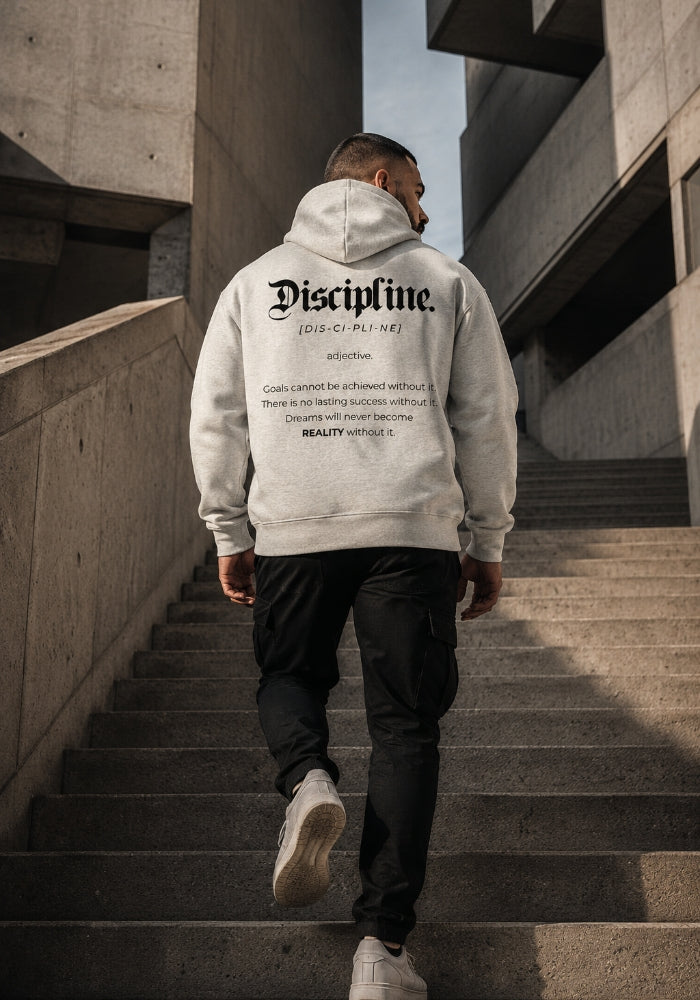 Discipline Meaning - Full Zip Hoodie - Black Print