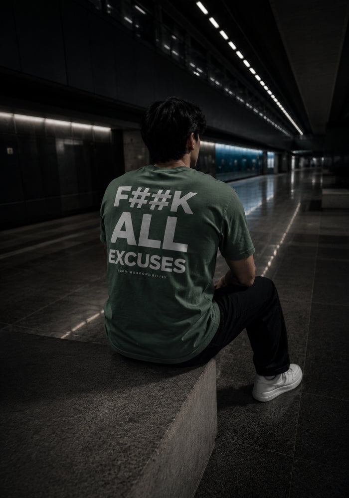 F##K EXCUSES - Garment-dyed Heavyweight T-shirt