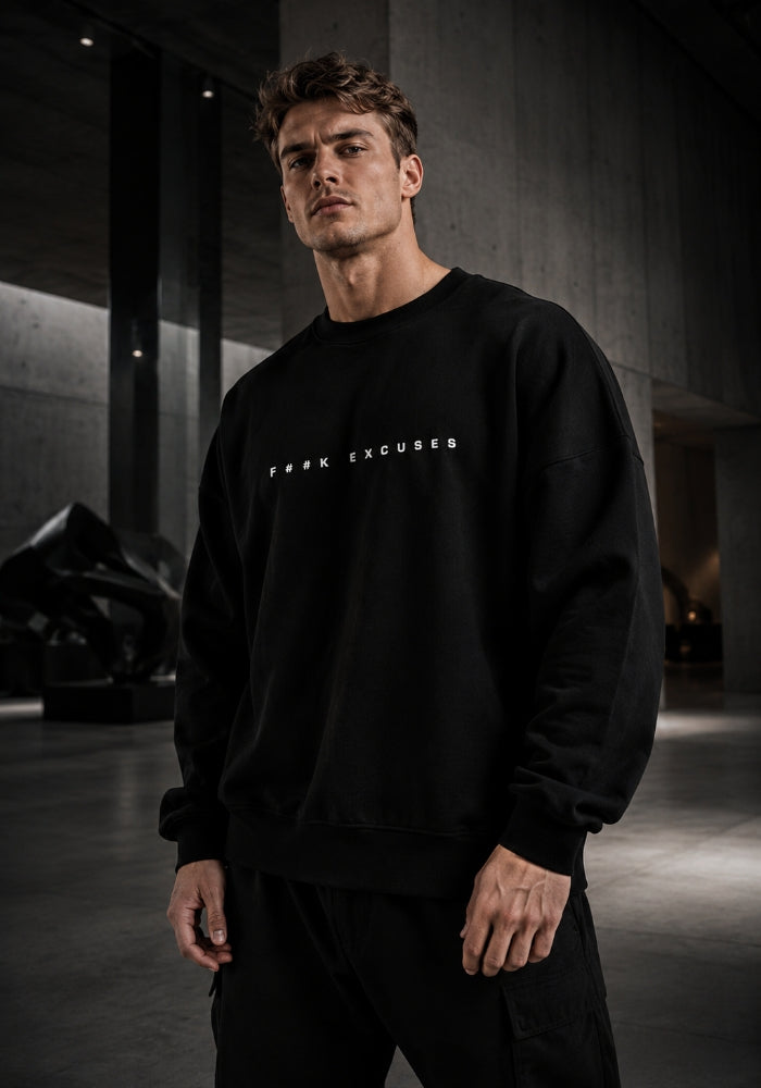 F##K EXCUSES - Oversized Heavyweight Sweatshirt