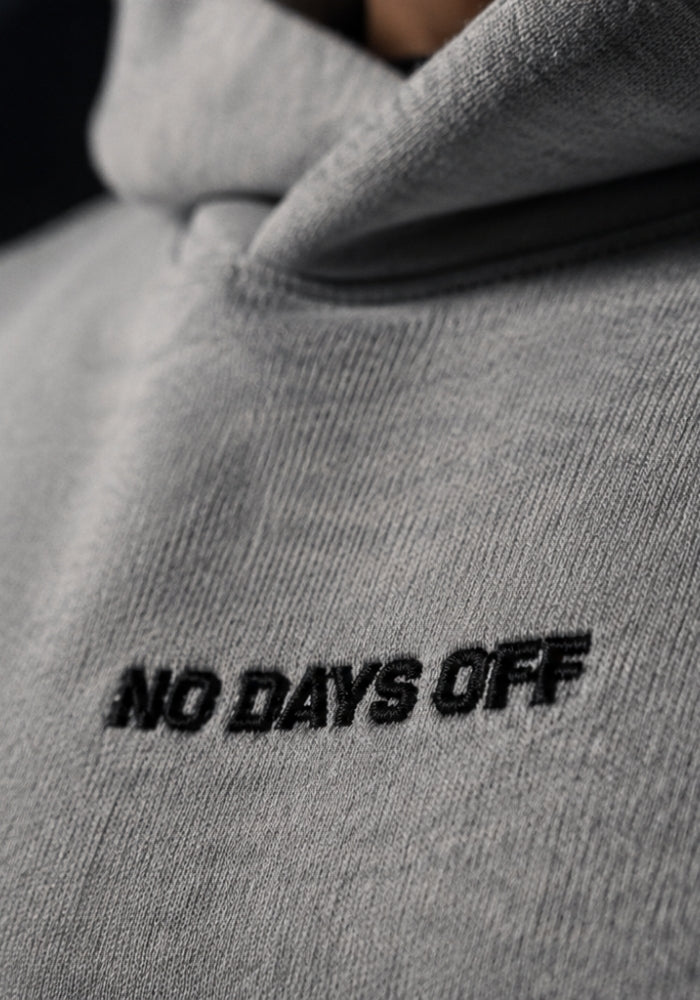 NO DAYS OFF - Subtle Embroidery - Oversized Heavyweight Hoodie