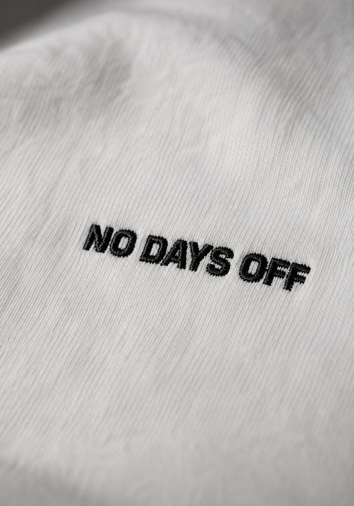 No Days Off - Subtle Embroidery - Heavyweight T-shirt