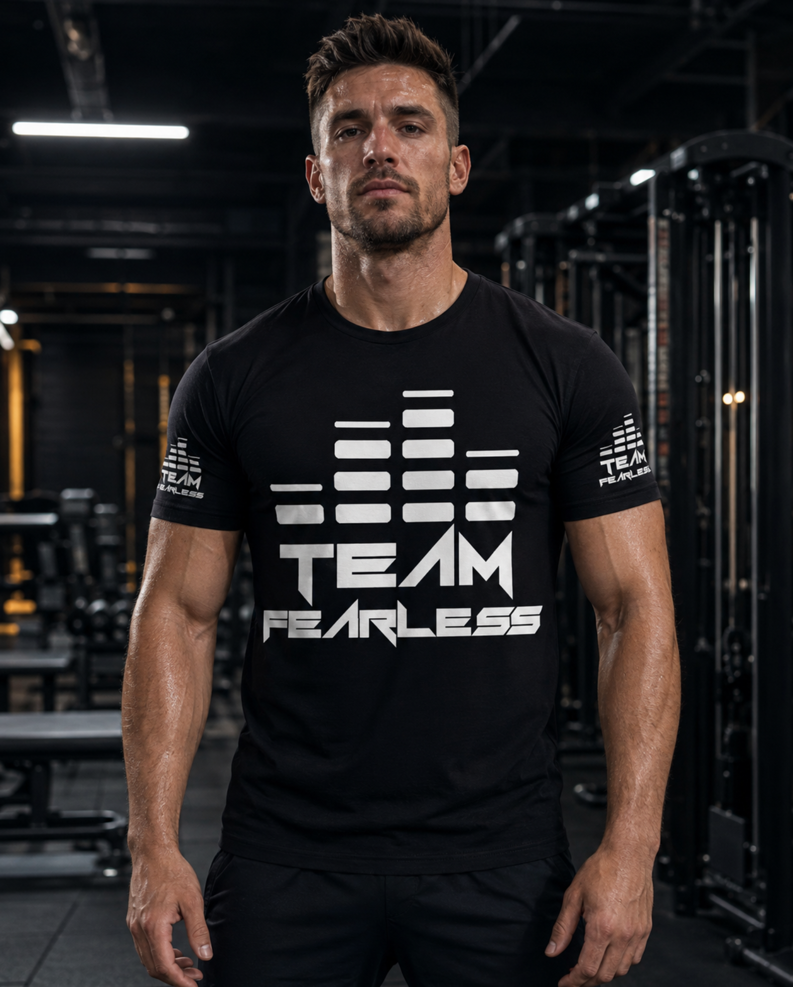 TEAM - ALL OVER - Fitted Short Sleeve T-shirt