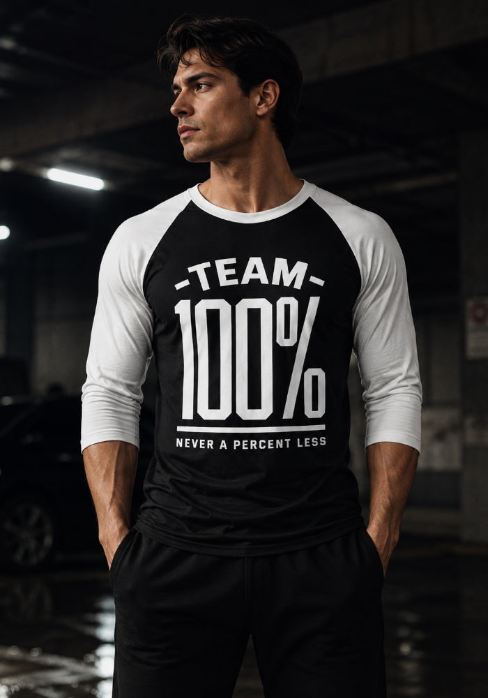 TEAM 100% - 3/4 sleeve raglan shirt