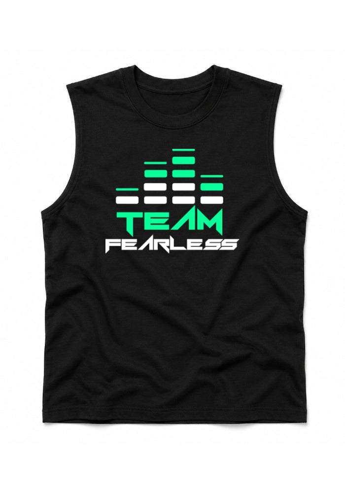 Men's TEAM FEARLESS Logo Muscle Shirt - Black