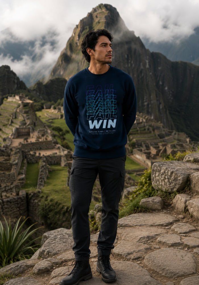 FAIL, FAIL, FAIL, WIN - Mens Premium Sweatshirt