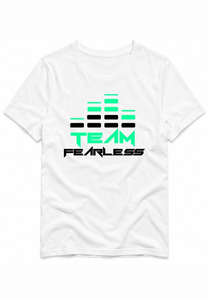 Men's TEAM FEARLESS Logo - garment-dyed heavyweight t-shirt - WHITE