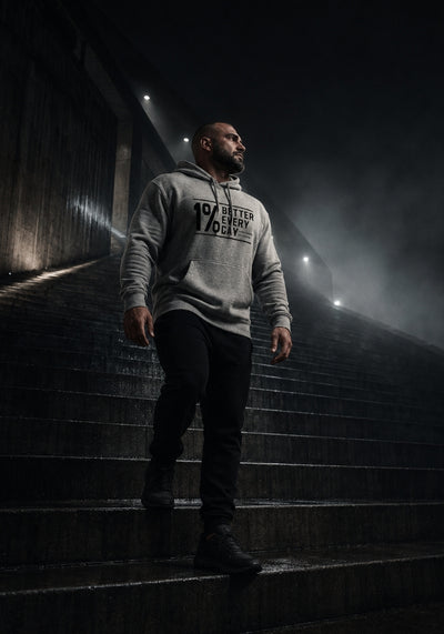 1% Better Every Day - Premium Hoodie - Black Print