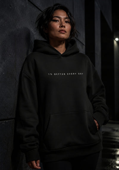 1% Better Every Day - Women's Oversized Heavyweight Hoodie