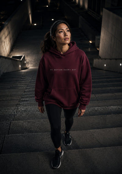 1% Better Every Day - Women's Oversized Heavyweight Hoodie