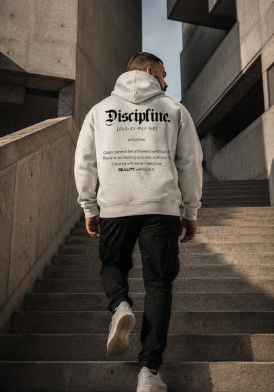 Discipline Meaning - Full Zip Hoodie - Black Print