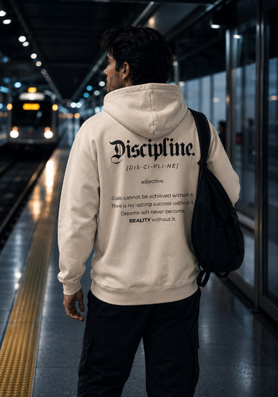 Discipline Meaning - Full Zip Hoodie - Black Print