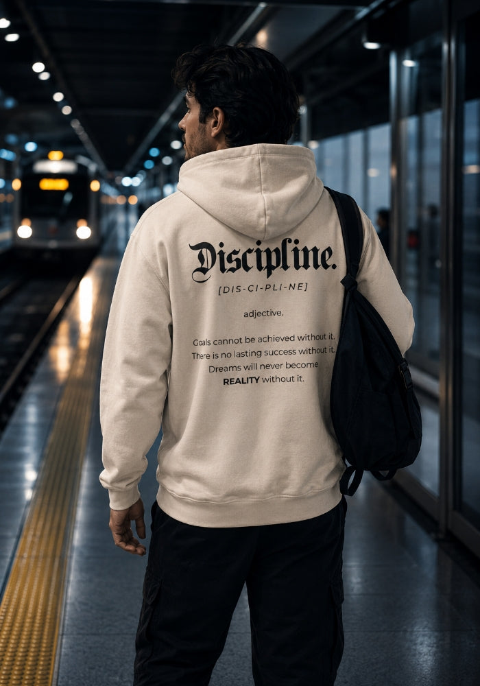 Discipline Meaning - Full Zip Hoodie - Black Print
