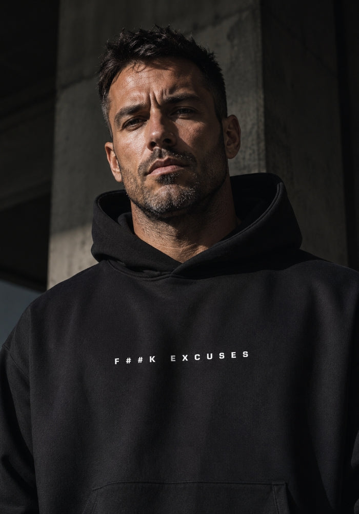 F##K Excuses - Men's Oversized Heavyweight Hoodie