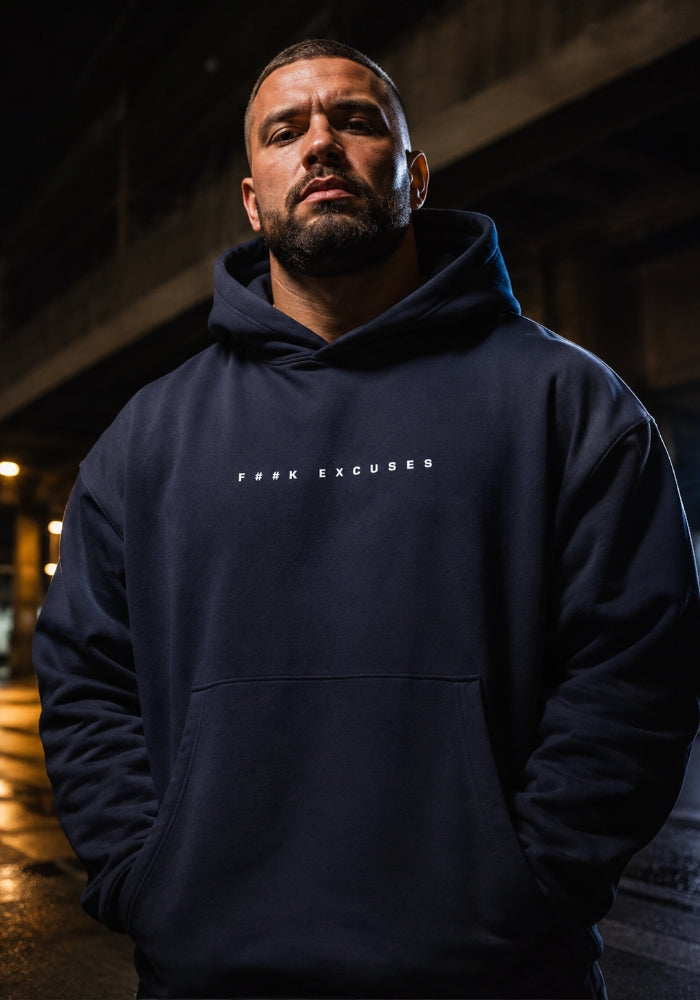 F##K Excuses - Men's Oversized Heavyweight Hoodie