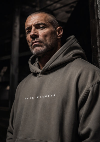 F##K Excuses - Men's Oversized Heavyweight Hoodie