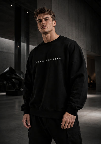 F##K EXCUSES - Oversized Heavyweight Sweatshirt
