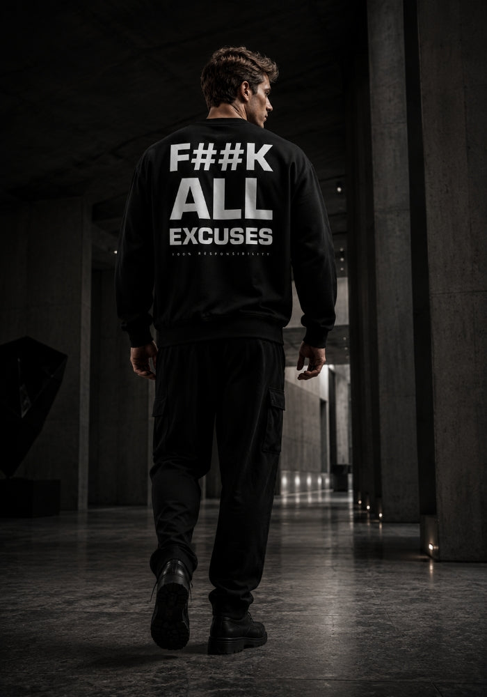 F##K EXCUSES - Oversized Heavyweight Sweatshirt
