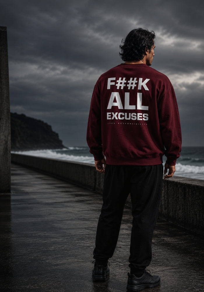 F##K EXCUSES - Oversized Heavyweight Sweatshirt
