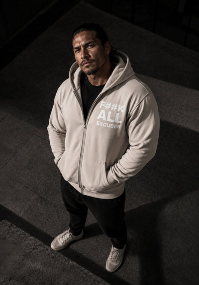 F##K ALL EXCUSES - Premium Full Zip Hoodie