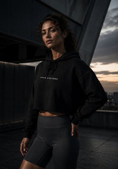 F##K EXCUSES - Women's Crop Hoodie