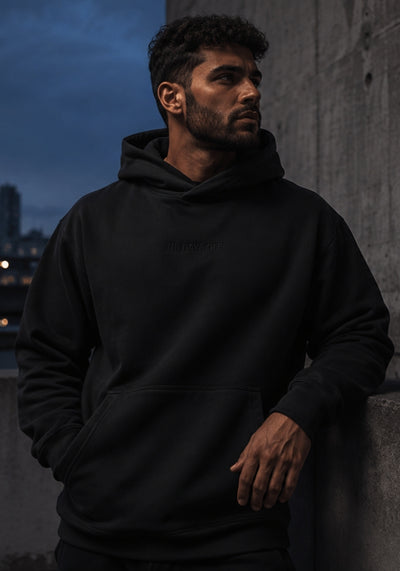 NO DAYS OFF - Subtle Embroidery - Oversized Heavyweight Hoodie