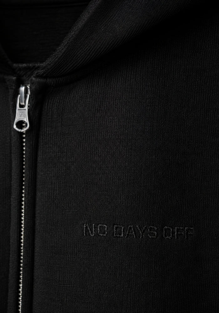 NO DAYS OFF - Subtle Embroidery - Full Zip Hoodie