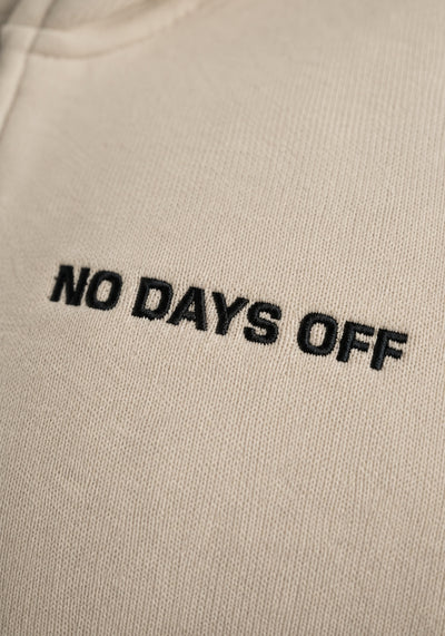 NO DAYS OFF - Subtle Embroidery - Full Zip Hoodie