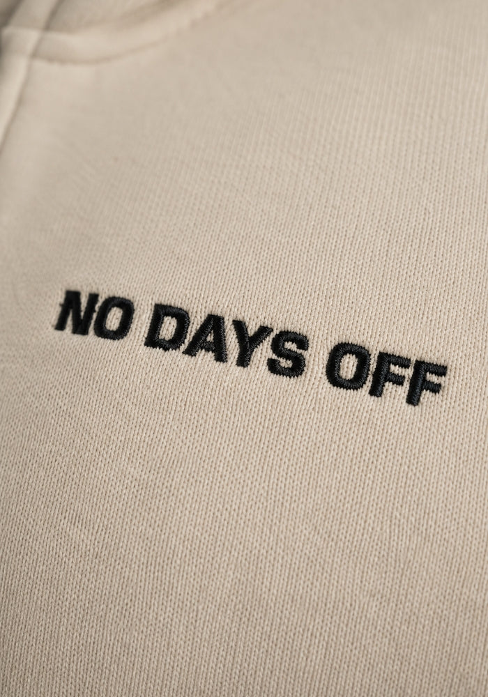 NO DAYS OFF - Subtle Embroidery - Full Zip Hoodie