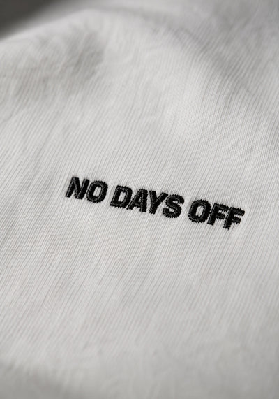 No Days Off - Subtle Embroidery - Heavyweight T-shirt