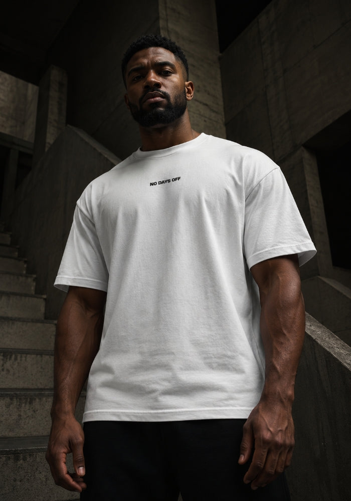 No Days Off - Subtle Embroidery - Heavyweight T-shirt