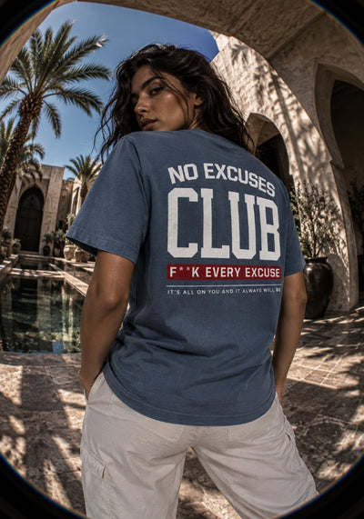 NO EXCUSES CLUB - Women's Heavyweight Garment Dye Tee