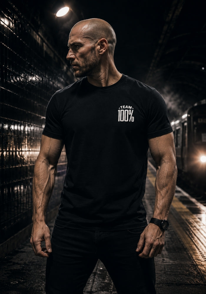 TEAM 100% (Never A Percent Less) Heavyweight T-shirt