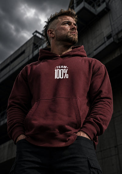 TEAM 100% (Never A Percent Less) Oversized Heavyweight Hoodie