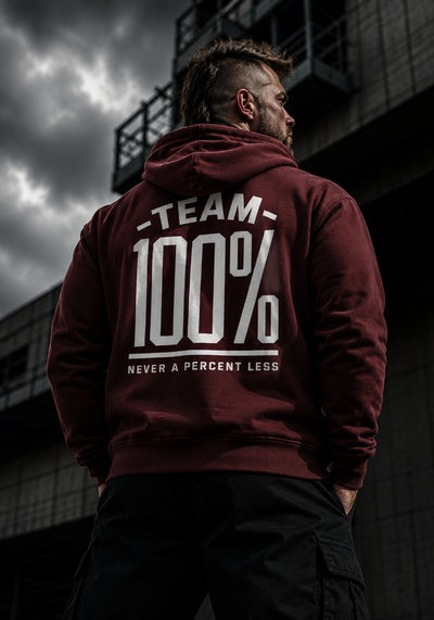 TEAM 100% (Never A Percent Less) Oversized Heavyweight Hoodie