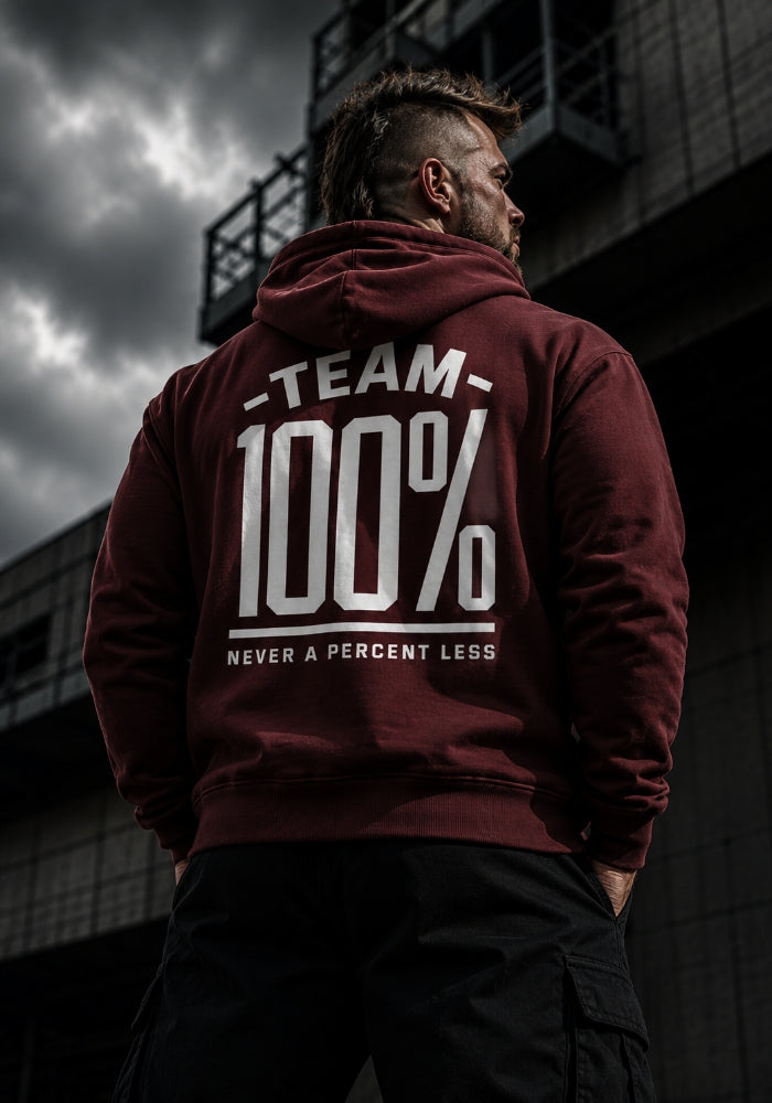 TEAM 100% (Never A Percent Less) Oversized Heavyweight Hoodie