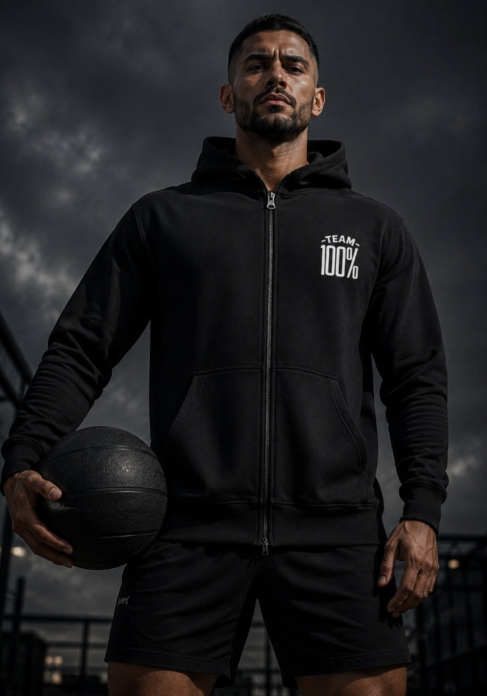 TEAM 100% (Never A Percent Less) Premium Full Zip Hoodie