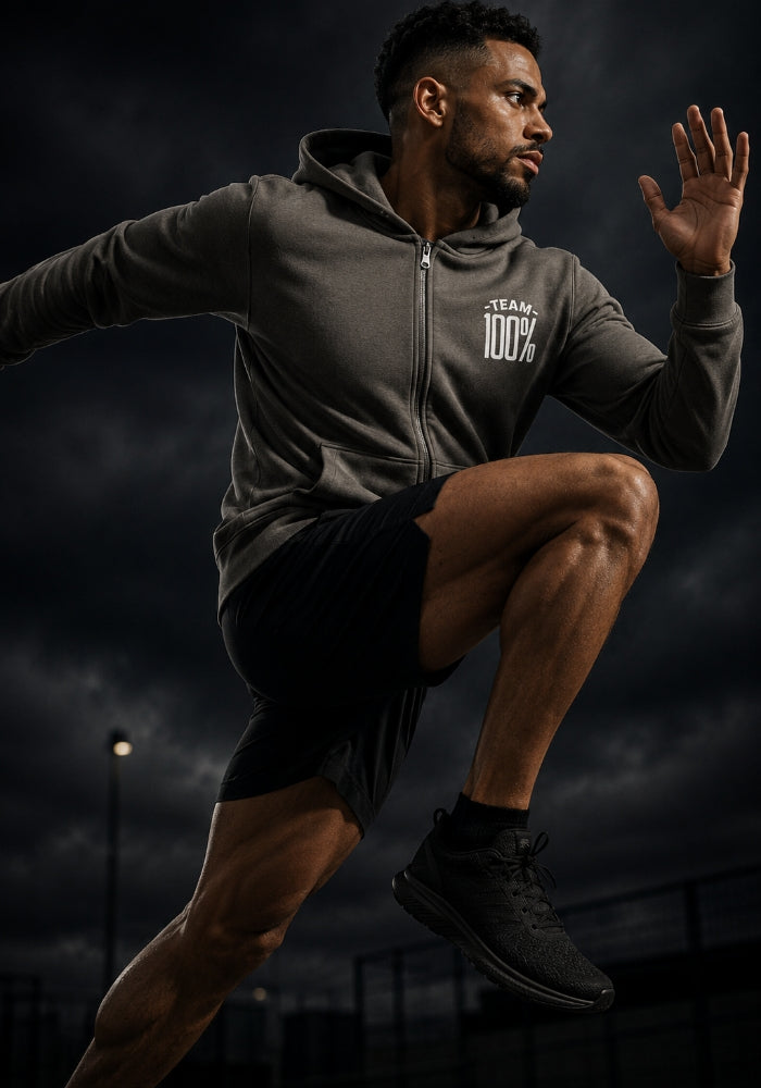 TEAM 100% (Never A Percent Less) Premium Full Zip Hoodie
