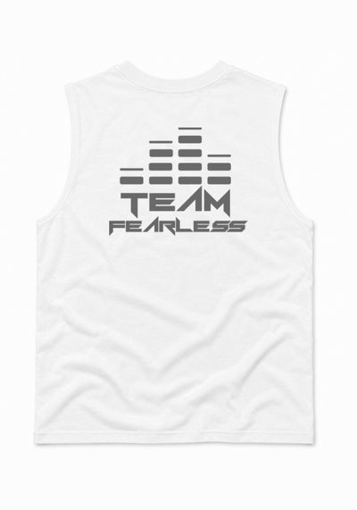 TEAM FEARLESS - Muscle Shirt - Grey Print (Front & Back)