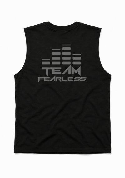 TEAM FEARLESS - Muscle Shirt - Grey Print (Front & Back)