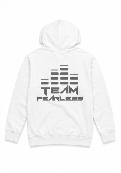 TEAM FEARLESS Premium Hoodie - Grey Print (Front & Back)