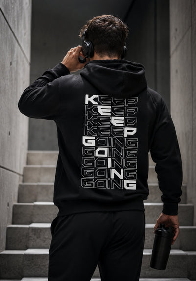 KEEP GOING (Back Print) Premium Hoodie