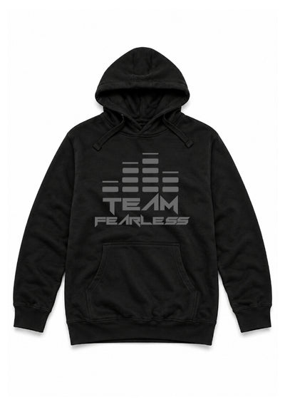 TEAM FEARLESS Premium Hoodie - Grey Print (Front & Back)