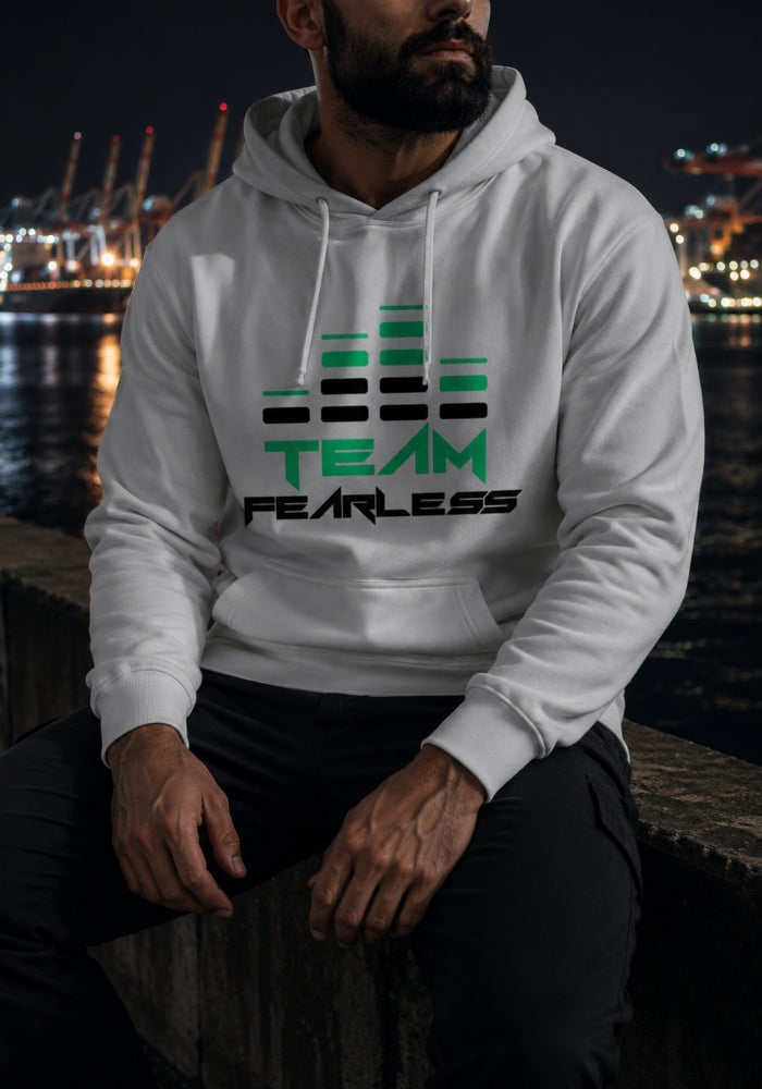 Men's TEAM FEARLESS Logo - Premium Hoodie - White