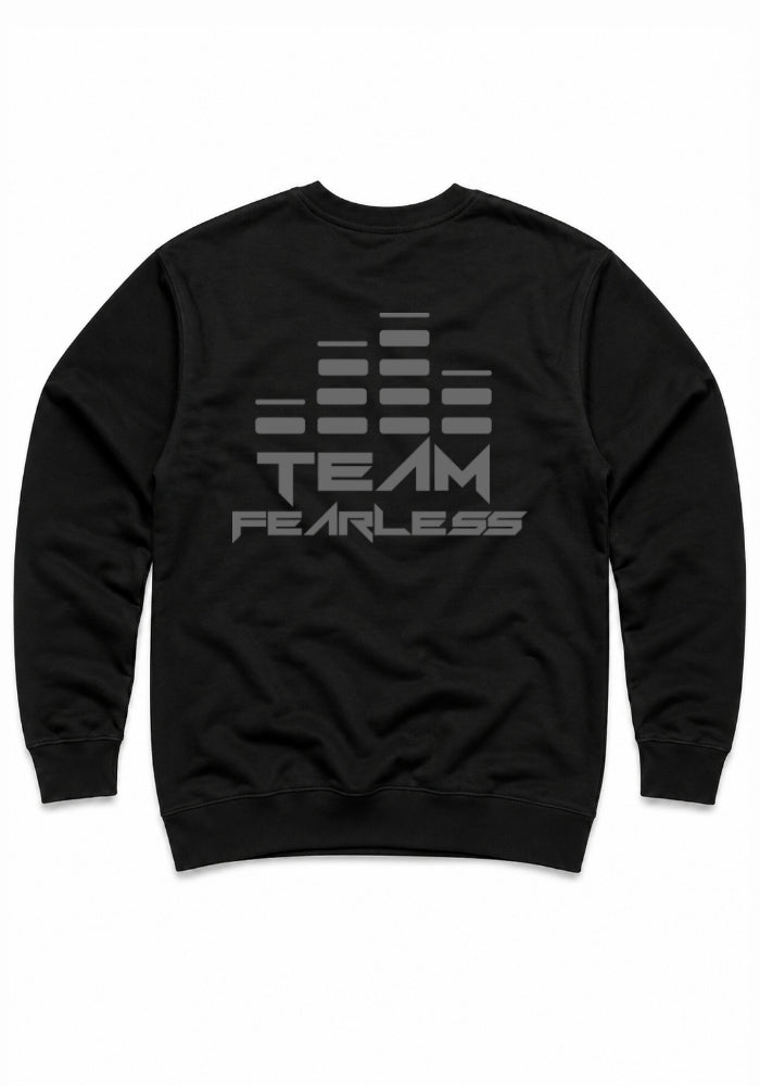 TEAM FEARLESS - Premium Sweatshirt - Grey Print (Front & Back)