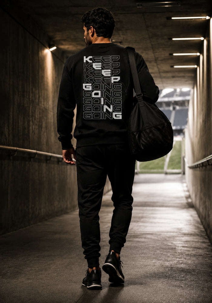 KEEP GOING (Back Print) Premium Sweatshirt Jumper