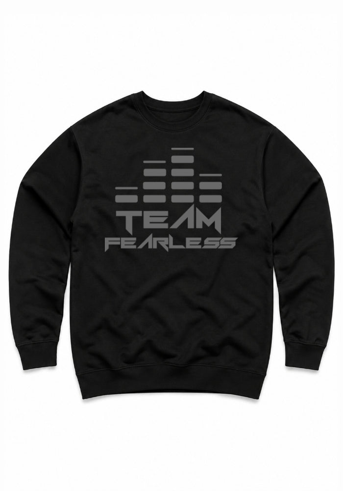 TEAM FEARLESS - Premium Sweatshirt - Grey Print (Front & Back)