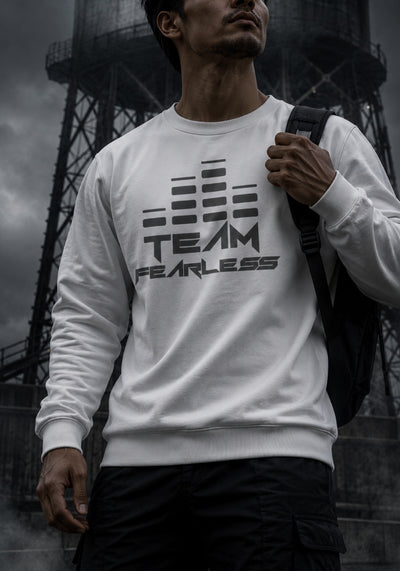 TEAM FEARLESS - Premium Sweatshirt - Grey Print (Front & Back)