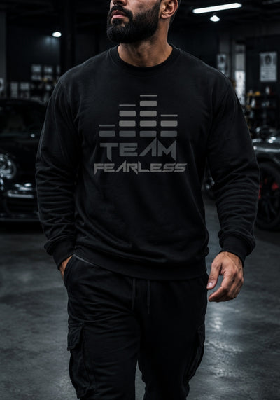 TEAM FEARLESS - Premium Sweatshirt - Grey Print (Front & Back)