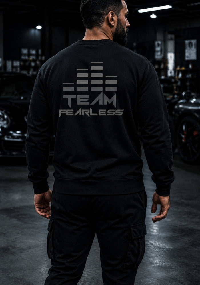 TEAM FEARLESS - Premium Sweatshirt - Grey Print (Front & Back)